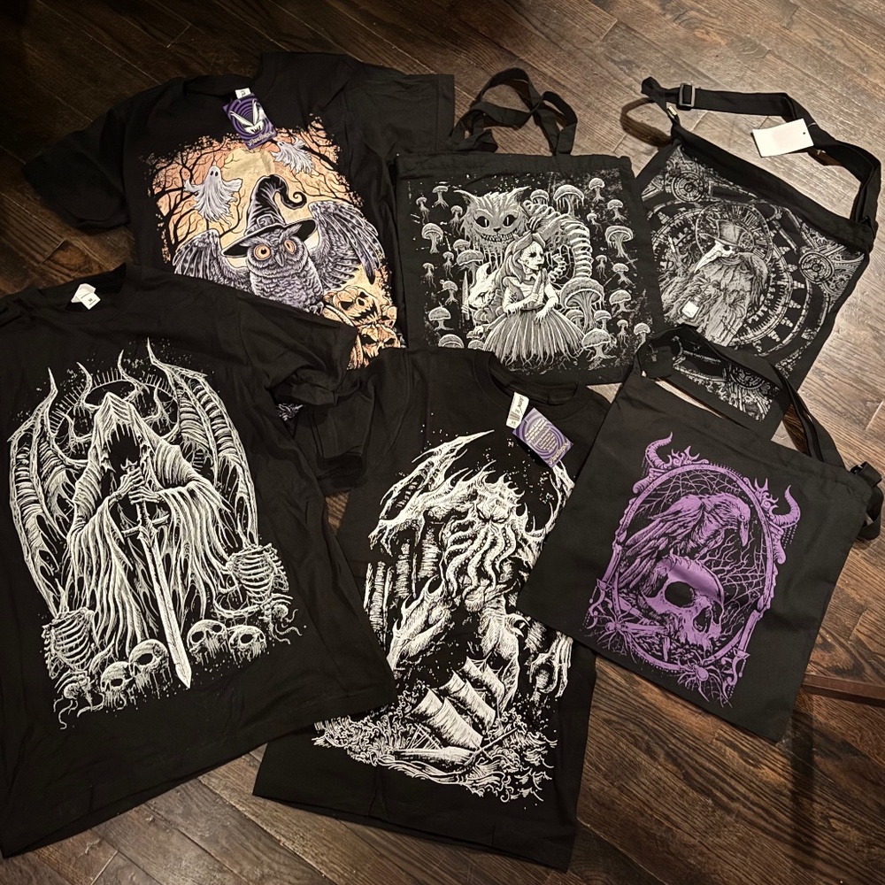 Gothic Tee and Tote Bundle xs small med
